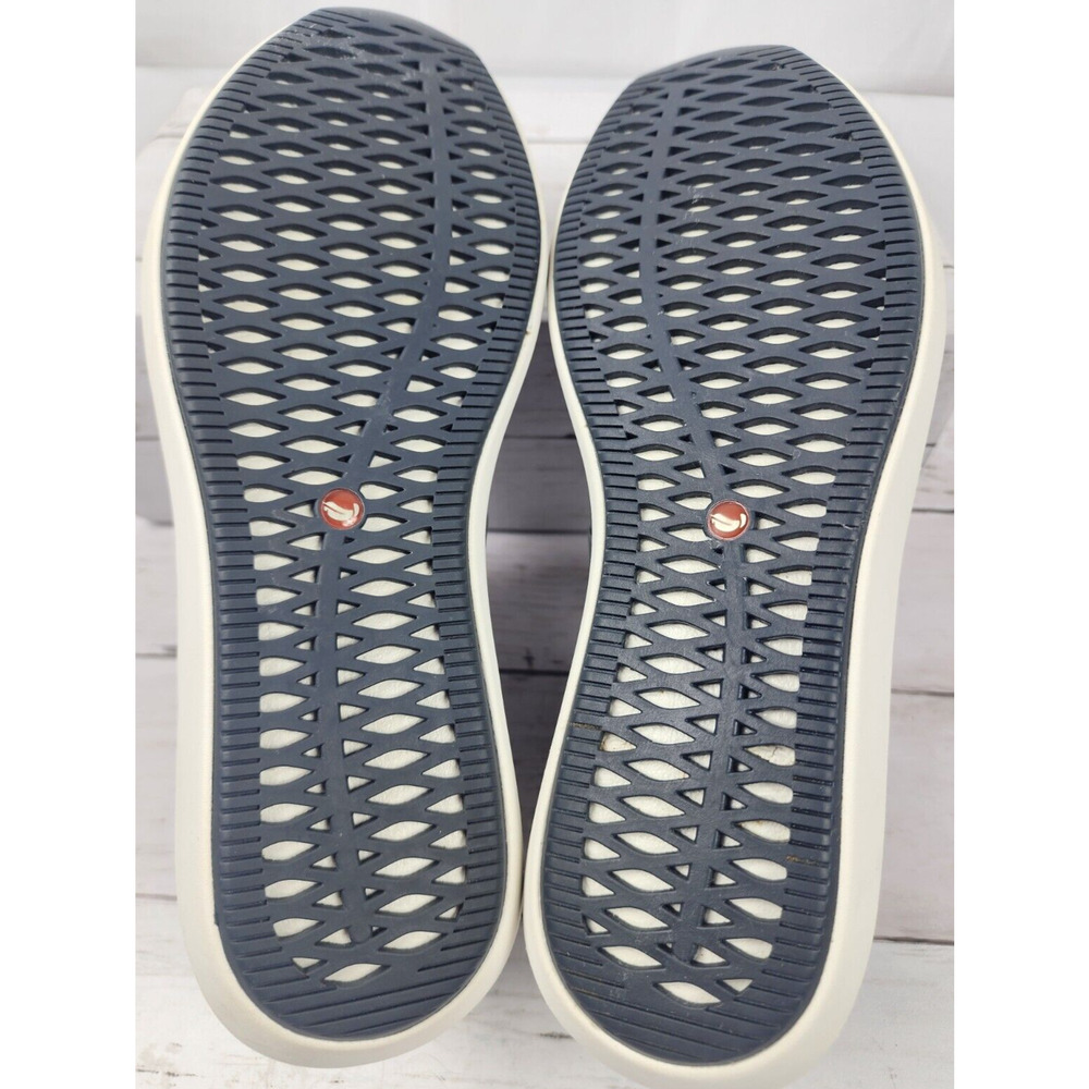 Clarks Unstructured Gray/Blue Hook & Loop Slip On… - image 3